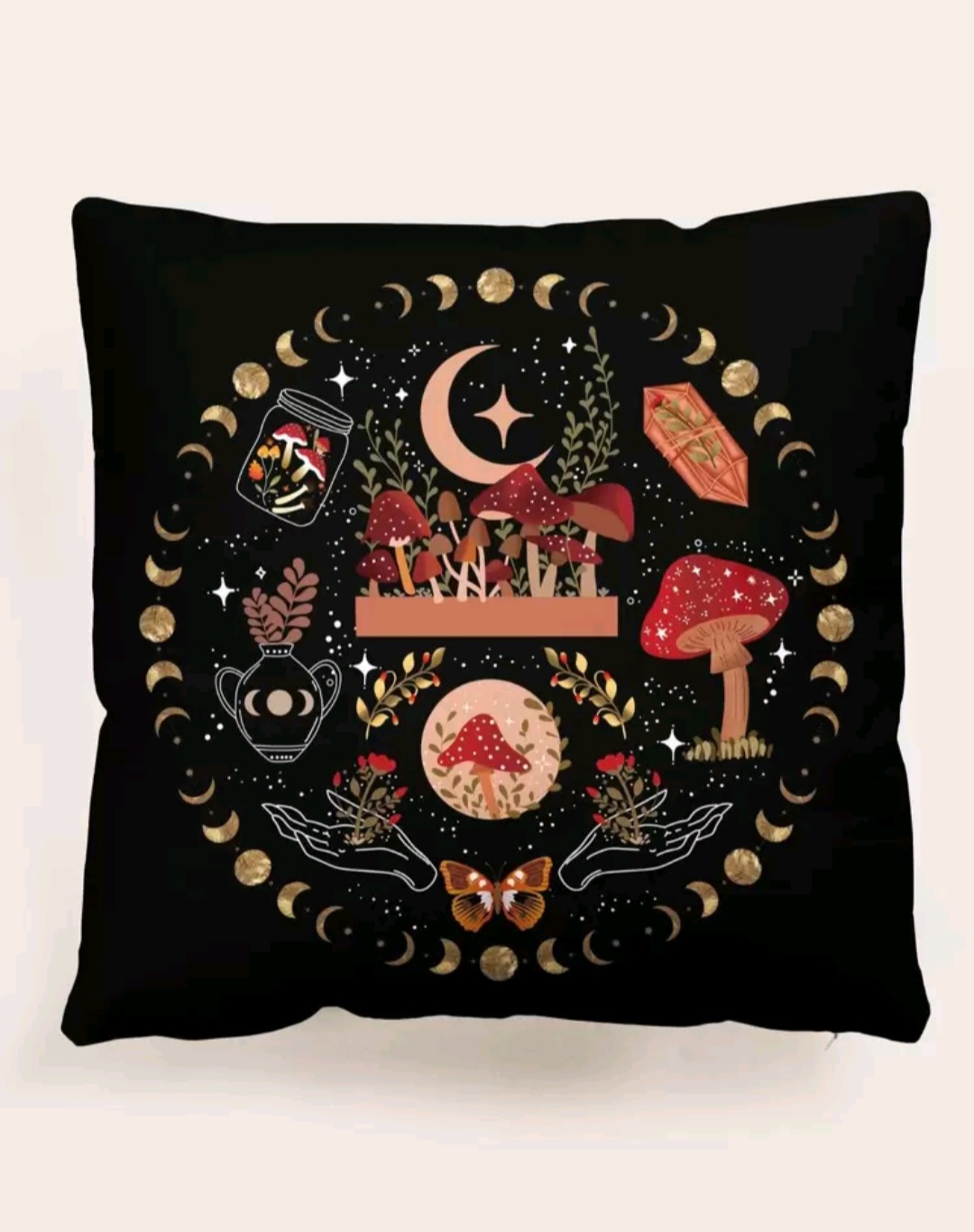 Featured image for “Magical Mushroom Cushion Cover”
