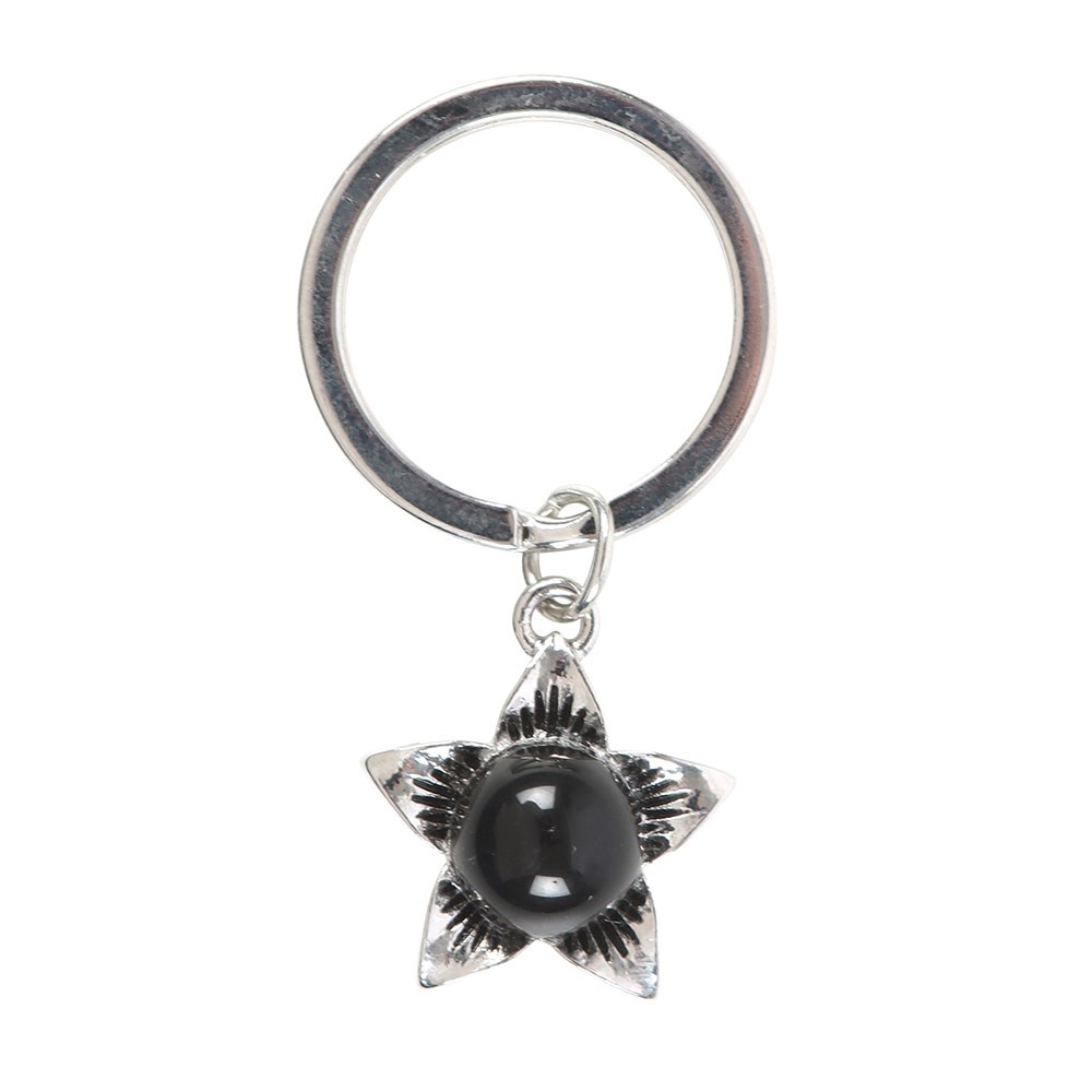 Deadly Nightshade Keyring with Black Obsidian - Image 3