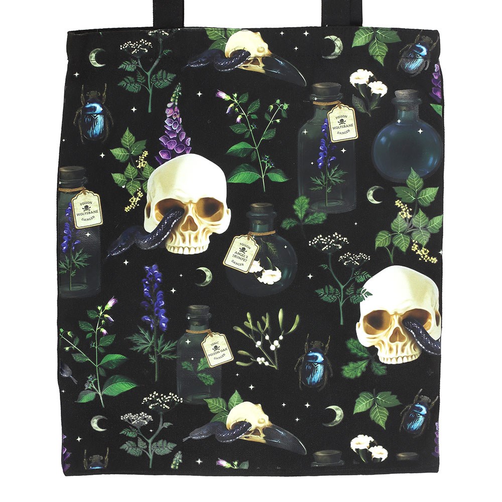 Venom & Vines - Print Polycotton Tote Bag - Image 3