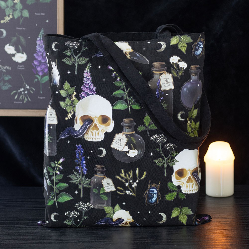 Venom & Vines - Print Polycotton Tote Bag