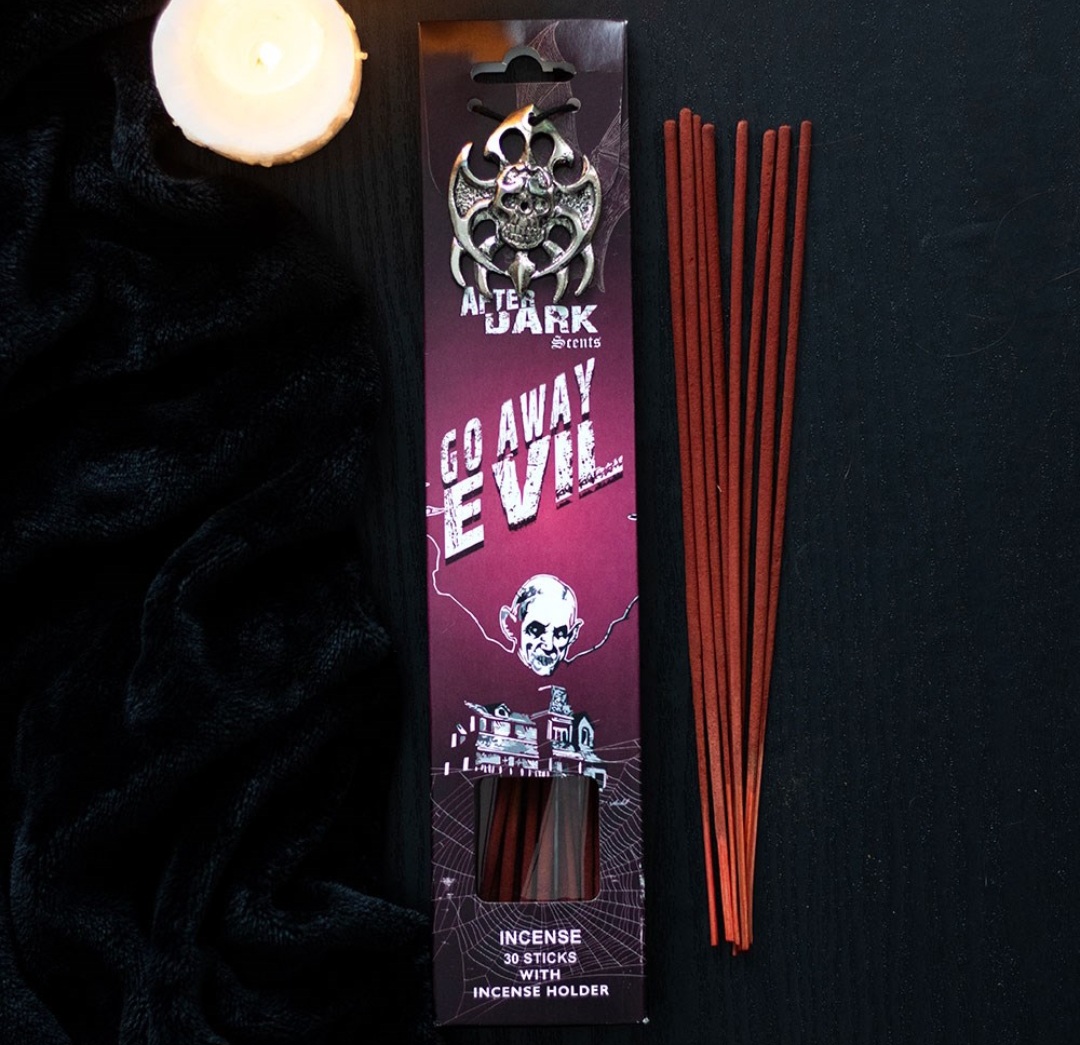 Featured image for “Go Away Evil Incense Sticks with Holder”