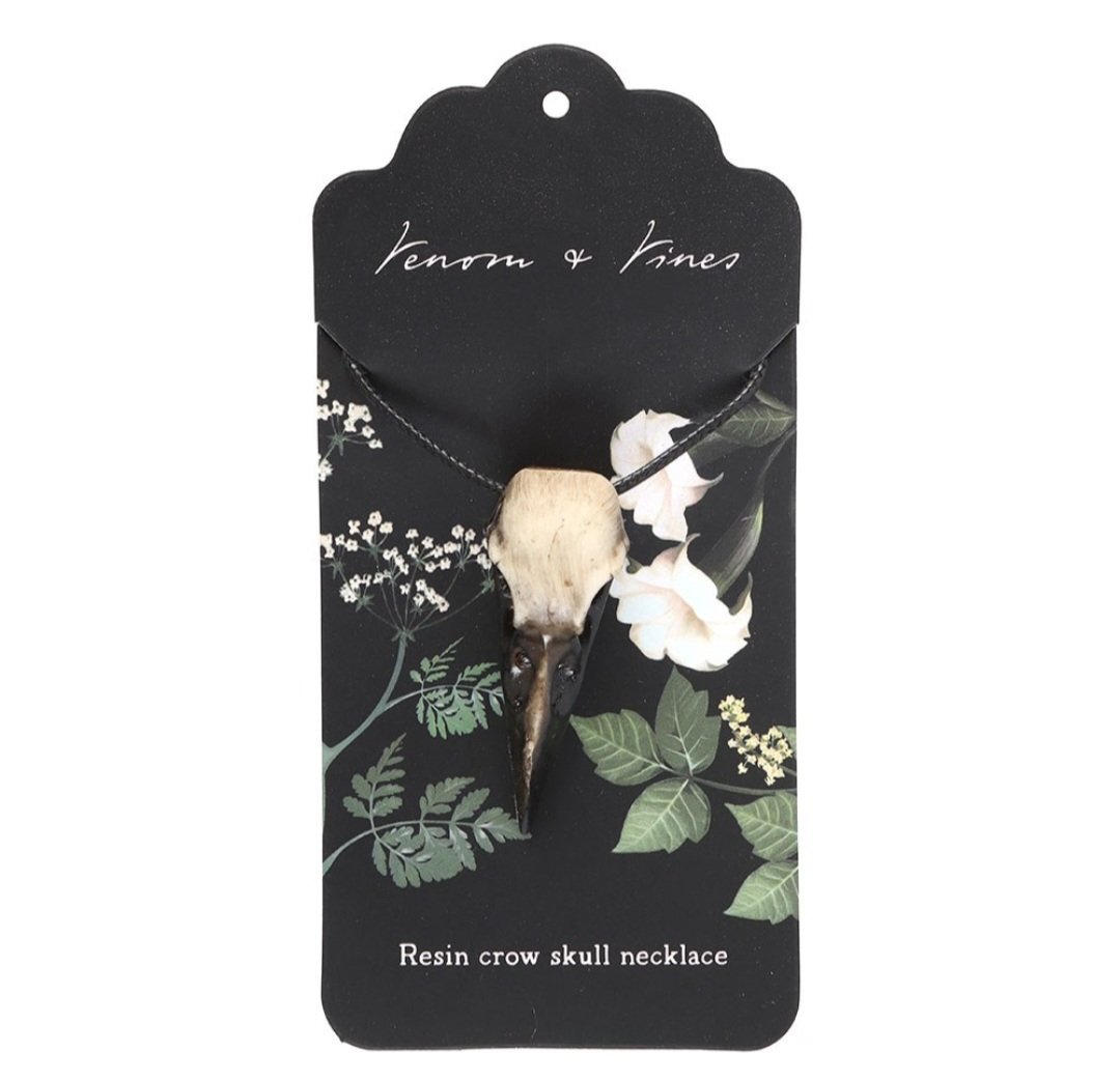 Resin Crow Skull Necklace - Image 2