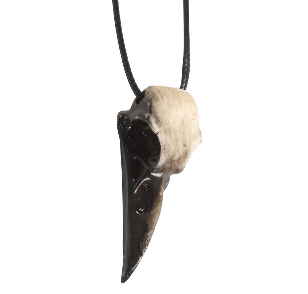 Resin Crow Skull Necklace - Image 3