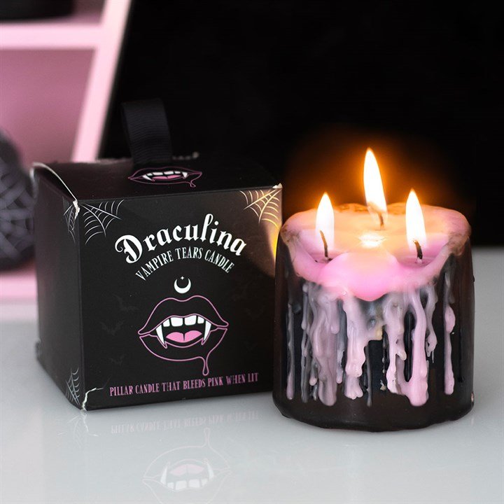 Pink Vampire Tears Pillar Candle