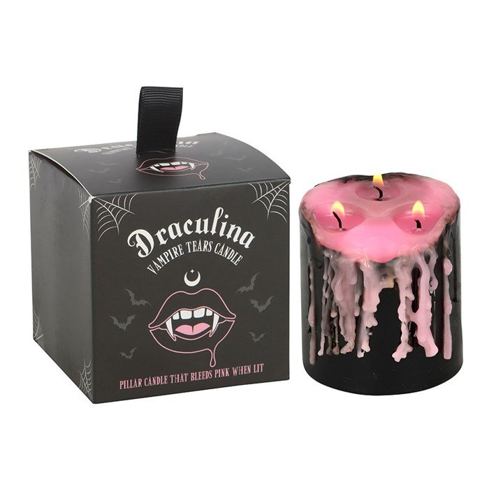 Pink Vampire Tears Pillar Candle - Image 2