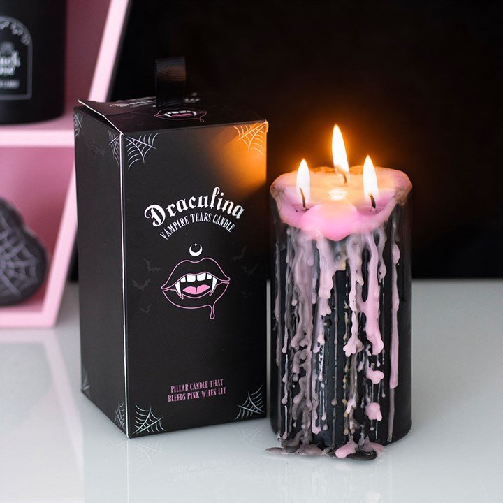 Pink Vampire Tears Pillar Candle - Large