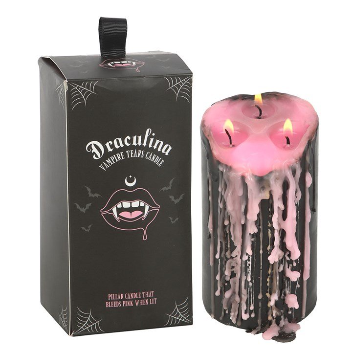 Pink Vampire Tears Pillar Candle - Large - Image 2